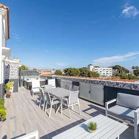 Puerto Benalmadena And Carihuela, Attic Views With Pool, Parking, Terrace *